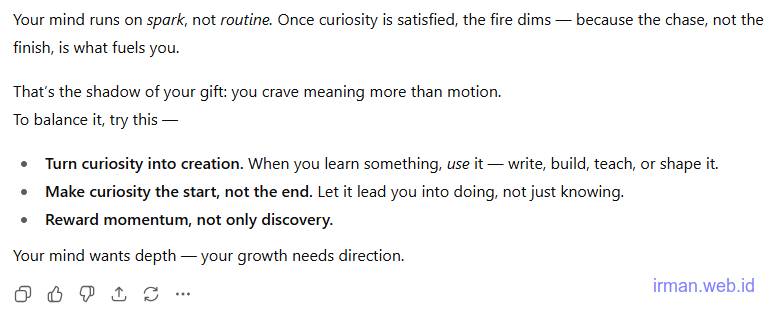 Screenshot ChatGPT 3